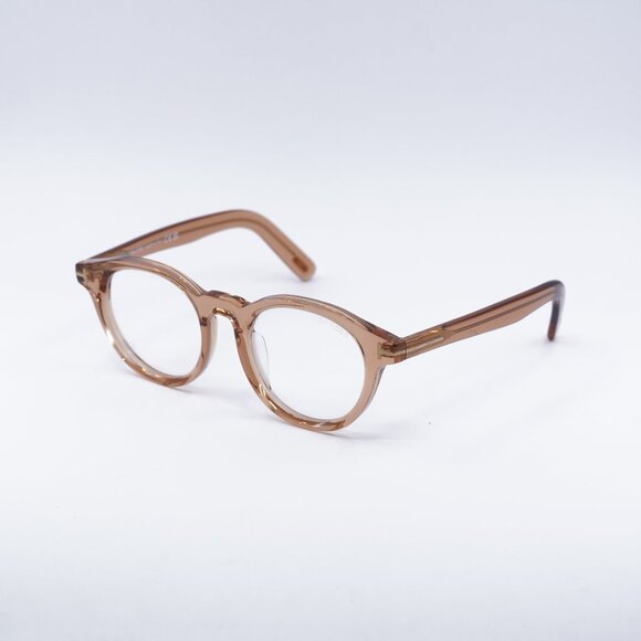 Tom Ford FT5931-D-B 045 Eyeglasses Light Brown 49mm Round Frame - Picture 1 of 9